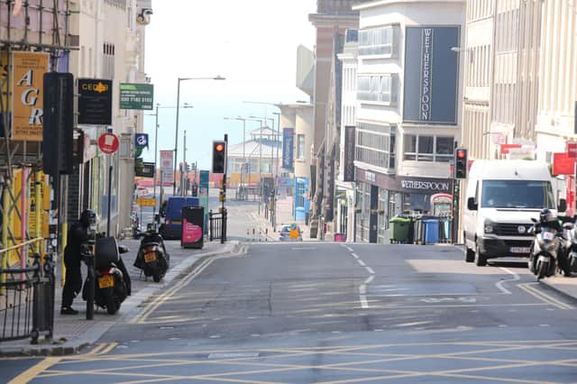 Scenes of Brighton amid the coronavirus lockdown. West Street