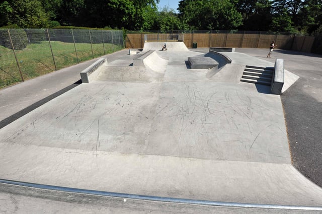 Skate parks  -  There are a few in the town. On Eastbourne seafront by the Sovereign Centre, Gildredge Park, Hampden Park and Shinewater Park