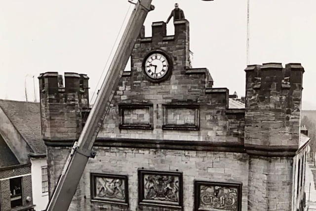 Work on the Town Hall, Market Square, in 1976