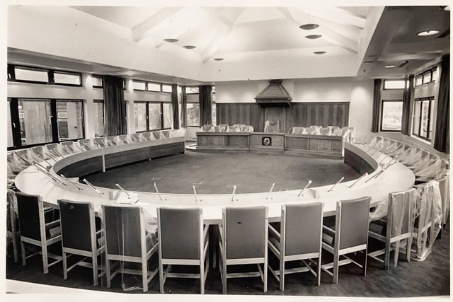 Horsham's council chamber in 1988