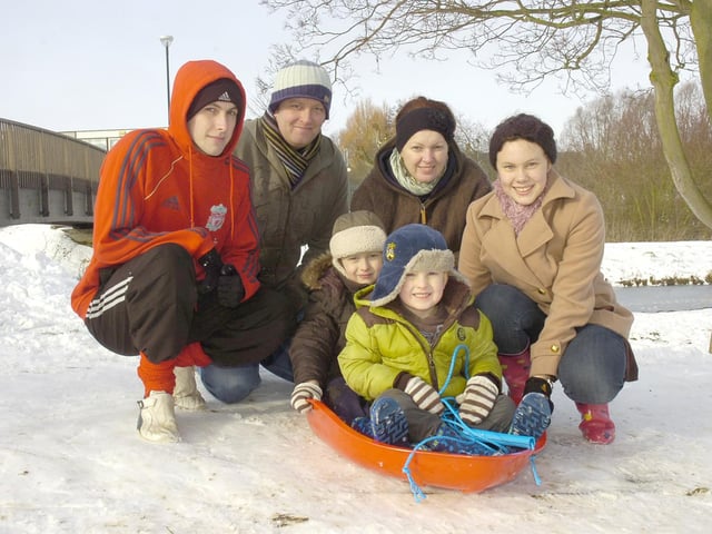 Pictured (from left) Liam Dales, Gavin Hallgarth, Linda Hallgarth and Leah Dales with Owen and Ellis.