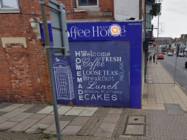 5-star: Bartellas Coffee House
235 Wellingborough Road Northampton NN1 4EH
Inspected May 23, 2019