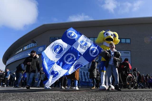 Brighton and Hove Albion fans have returned to the Amex Stadium in their thousands after the lockdown period