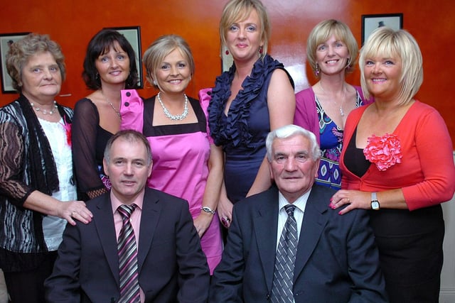 In attendance at the Cancer Choices charity ball held at Tullylagan  Country House Hotel were Kevin Scullion, Michael McCoy, Mary McCoy, Marian Johnston, Shelia Scullion, Ann Doherty, Angela Fitzgerald and Elizabeth Black. mm43-326sr