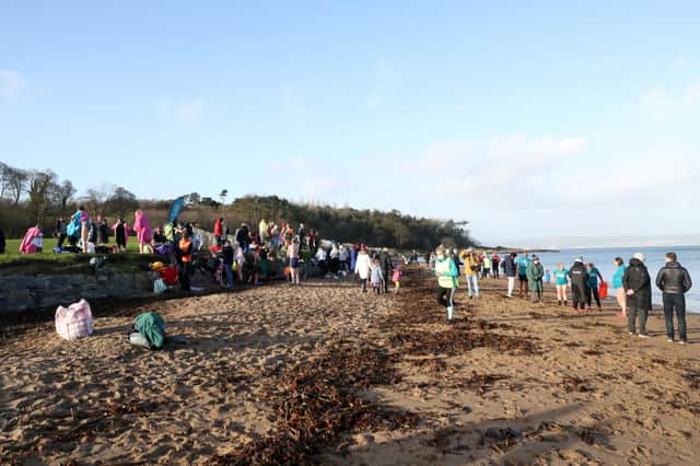 Swimmers at Crawfordsburn beach on New Year's Day 2022

Photograph By Declan Roughan / Press Eye