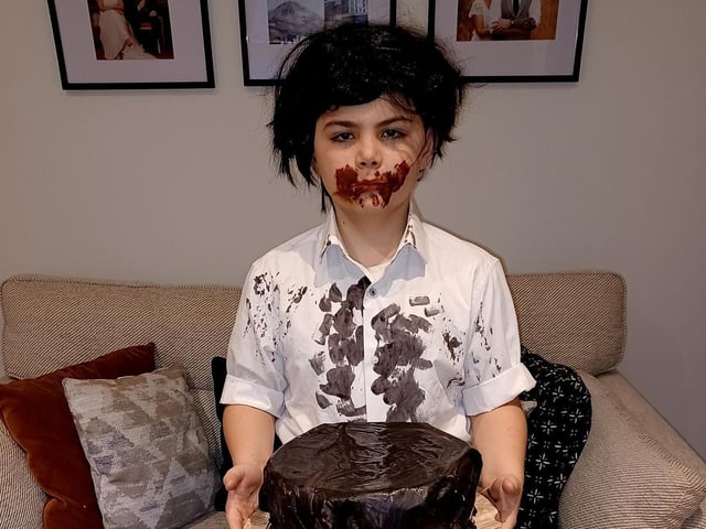 Cael, age 10, as Bruce Bogtrotter from Matilda