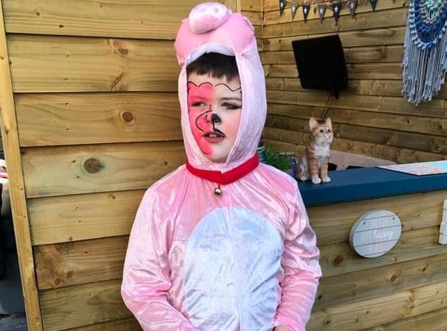 Jacob as Peep from Flip Flap Farm.