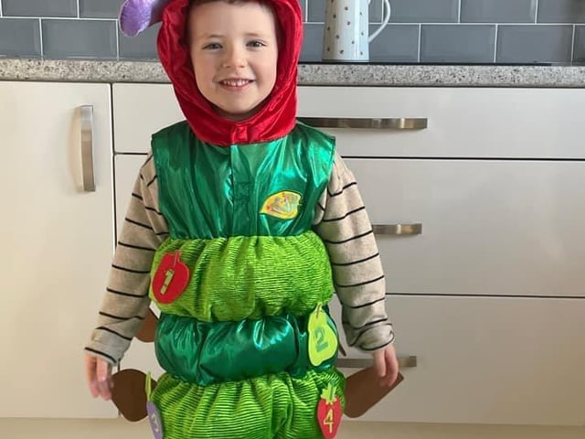 Peadar, age 3, The Very Hungry Caterpillar