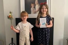 Matilda and Amanda Thripp ready for the day.