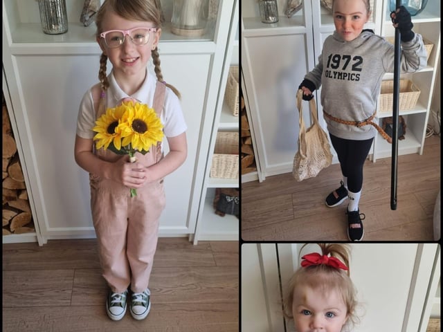 Naveah as Amanda Thripp, Kilah as Ms Trunchbull and Phaedra as Matilda.