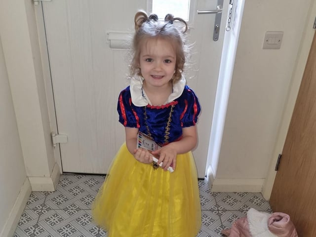 Ava Grace, age 4, dressed as Snow White.