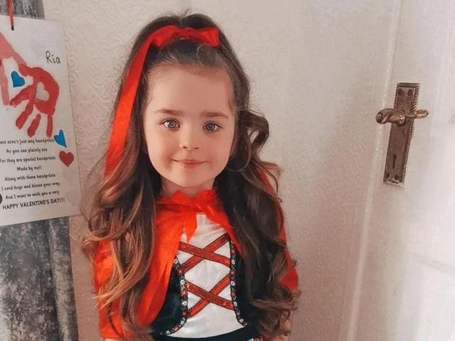Ria, age 5, as Little Red Riding Hood