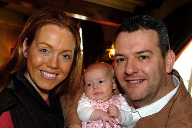 Maghera couple David and Kara Scott brought along their new born baby girl Holly Jane to the  Big Breakfast event in aid of Cancer Research NI in 2007.