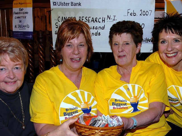 Members of the Maghera committee of Cancer Research NI who helped out at the Big Breakfast.