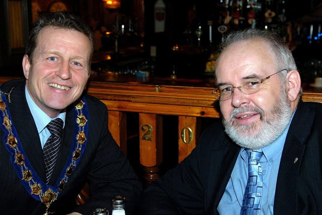 Magherafelt Council Chairman Ian Milne and MLA Francie Molloy at the fundraising breakfast.