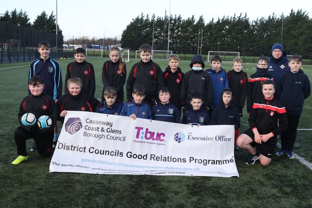 These young pupils were among those from across the Borough who took part in the ‘Different Ball Same Goal’ finale in Coleraine