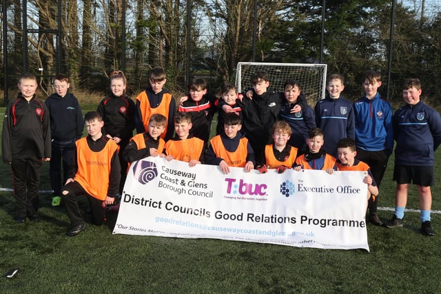 hese young pupils were among those from across the Borough who took part in the ‘Different Ball Same Goal’ finale in Coleraine