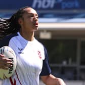 Amelia Brown caught the eye with a sensational try against Wales. (Photo: Peter Keleman/SWpix.com)