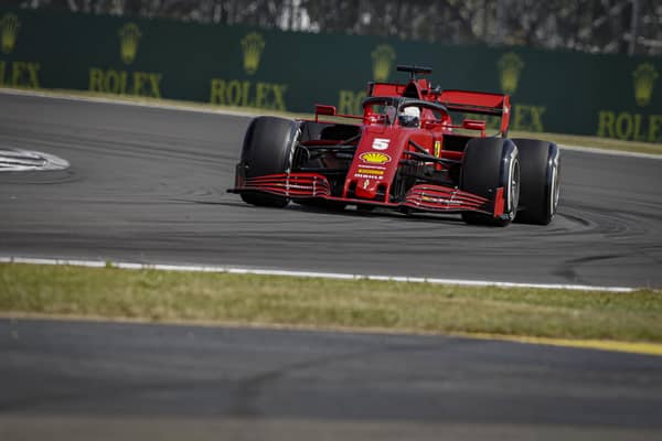 Ferrari's Sebastian Vettel during third practice of the 70th Anniversary Formula One Grand Prix at Silverstone Race circuit, Northampton. PIC: PA