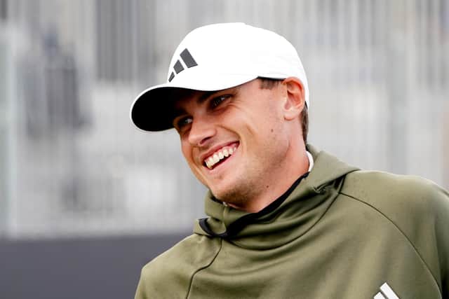 New face: Sweden's Ludvig Aberg. Europe captain Luke Donald has selected Tommy Fleetwood, Sepp Straka, Justin Rose, Shane Lowry, Nicolai Hojgaard and Ludvig Aberg as his wild cards for the 44th Ryder Cup in Rome (Picture: Jane Barlow/PA Wire)