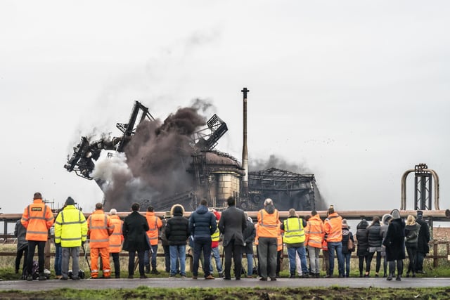 It was flattened as part of an ongoing programme to clear the steelworks site, which Teesside’s Tory mayor Ben Houchen has described as “one of the biggest, most complex and condensed demolition projects ever to take place in the UK”.