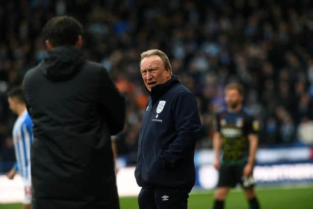 Huddersfield Town v Coventry City. Terriers boss Neil Warnock. Picture: Jonathan Gawthorpe
