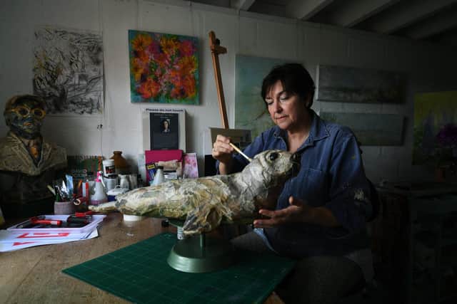 Artist Gail Hurst pictured in her studio near Hull.

Picture Jonathan Gawthorpe