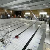 The main pool under construction.