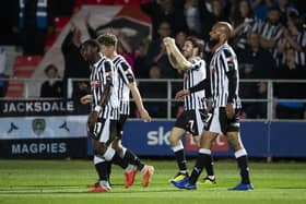Notts County saw off Harrogate Town. Image: Jess Hornby/Getty Images