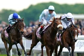 Giavellotto ridden by Andrea Atzeni coming home to win the Boodles Yorkshire Cup Stakes on day three of the Dante Festival 2023 at York Racecourse. (Picture: Mike Egerton/PA Wire)
