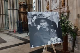 A gallery of images of the Queen's many visits to York were displayed inside York Minster on Friday