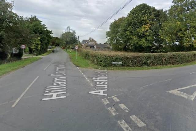 The junction in Hillam where the crash happened