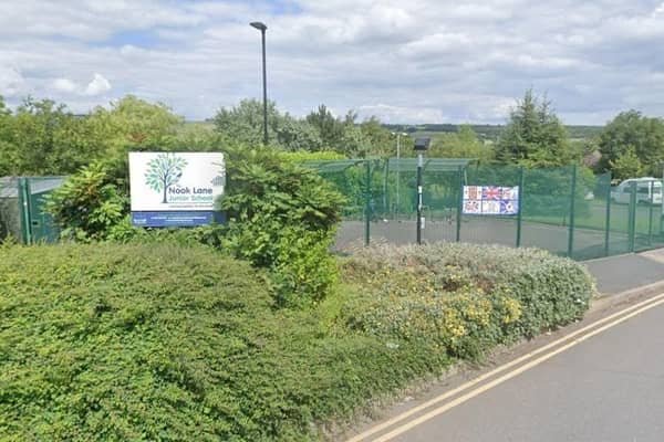 Nook Lane Junior School in Stannington, Sheffield. The school has applied for planning permission to replace its entire boundary fence with similar fencing to that pictured