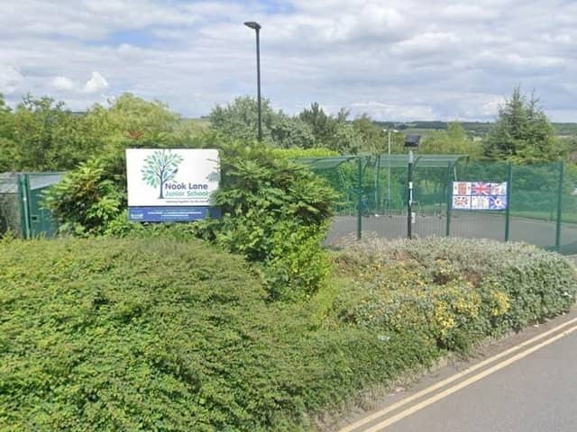 Nook Lane Junior School in Stannington, Sheffield. The school has applied for planning permission to replace its entire boundary fence with similar fencing to that pictured