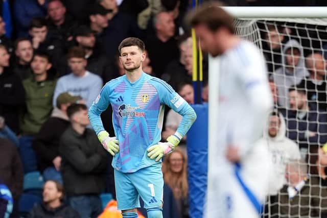 DROPPED: Leeds United goalkeeper Illan Meslier (Image:: Martin Rickett/PA Wire)