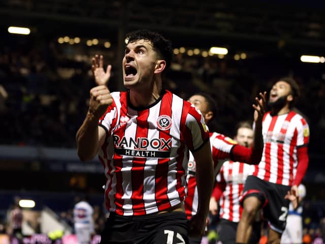 THAT'LL DO NICELY: Sheffield United's John Egan celebrates scoring his side's late equaliser to salvage a point against QPR at Loftus Road. Picture: Steven Paston/PA