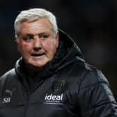 PRESTON, ENGLAND - OCTOBER 05: Steve Bruce, Manager of West Bromwich Albion looks on during the Sky Bet Championship between Preston North End and West Bromwich Albion at Deepdale on October 05, 2022 in Preston, England. (Photo by Lewis Storey/Getty Images)