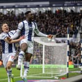 West Bromwich Albion's Daryl Dike celebrates scoring his second during the Sky Bet Championship match at The Hawthorns, West Bromwich. Picture: Ian Hodgson/PA