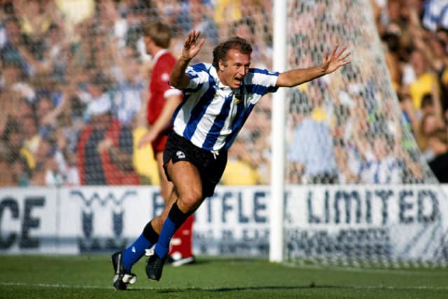 Tributes: Sheffield Wednesday striker Trevor Francis celebrates after scoring the winning goal during a First Division Match between Sheffield Wednesday and Nottingham Forest at Hillsbrough in 1991.