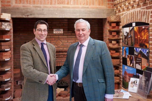 Guy Armitage, managing director of Alne-based York Handmade Brick, left, and Simon Mitchell, founder and managing director of York-based Mitchell Design Consultancy.