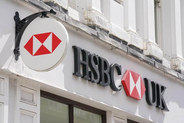 HSBC has reported a 78 per cent jump in full-year pre-tax profit, resulting in a record-high gain on high interest rates. (Photo by Lucy North/PA Wire)