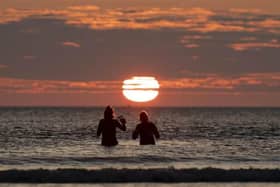 Cayton Bay in Scarborough as the sun rises on the Summer Solstice. Picture: Danny Lawson/PA Wire.