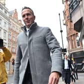 Former England cricket captain Michael Vaughan arrives to attend a Cricket Discipline Commission hearing, relating to allegations of racism at Yorkshire County Cricket Club, in London on March 2, 2023 (Picture: JUSTIN TALLIS/AFP via Getty Images)