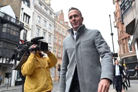 Former England cricket captain Michael Vaughan arrives to attend a Cricket Discipline Commission hearing, relating to allegations of racism at Yorkshire County Cricket Club, in London on March 2, 2023 (Picture: JUSTIN TALLIS/AFP via Getty Images)