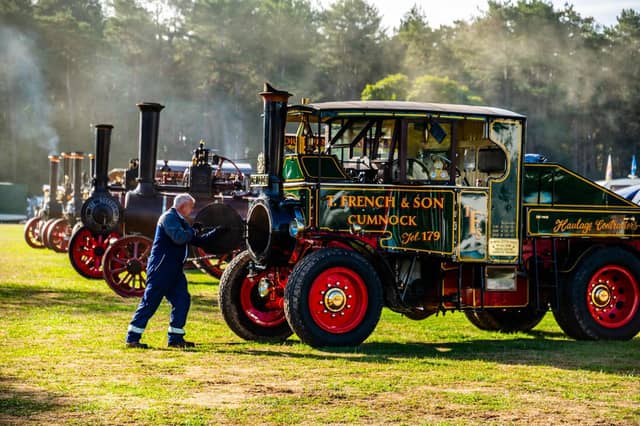 Pictured Tom French, from Scotland, cleaning out the boiler-tubes on his 1927 Foden Steam Wagon. Picture: James Hardisty. Date: 6nd September 2026.