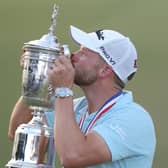 Wyndham Clark of the United States kisses the trophy after winning the 123rd U.S. Open Championship at The Los Angeles Country Club on June 18, 2023 in Los Angeles, California. (Picture: Richard Heathcote/Getty Images)