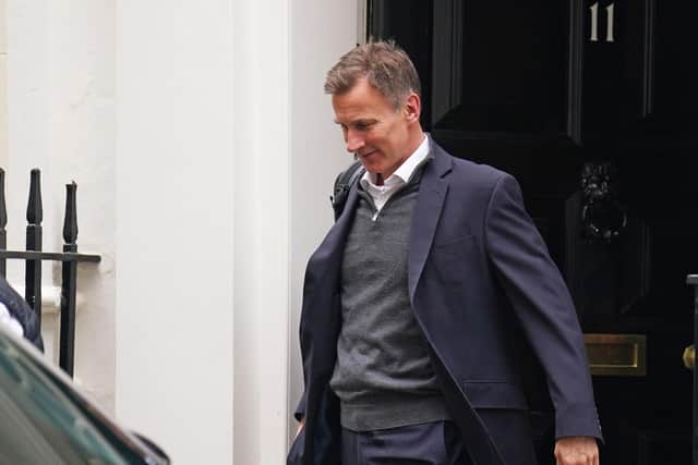 Chancellor of the Exchequer Jeremy Hunt leaving 11 Downing Street, London