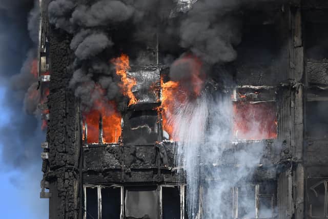 Smoke billows from a fire that has engulfed the 24-storey Grenfell Tower in west London in 2017. The Grenfell Tower fire was "the culmination of decades of failure" by central government and the construction industry to properly consider the danger of combustible materials in high-rise residential buildings, the final report into the 2017 disaster has concluded. Issue date: Wednesday September 4, 2024.