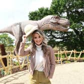 TV Presenter Helen Skelton opens Pangea, the parks spectacular dinosaur exhibition.