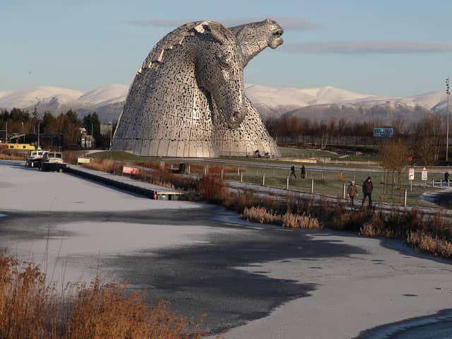 S.H. Structures Limited previously worked on the famous six kilometres and 600 tonne horse head sculptures, The Kelpies, which are located in Falkirk, Scotland.  Photo: Andrew Milligan/ PA.